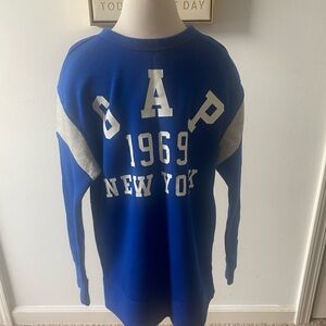 GAP Kids Blue and Gray New York Sweatshirt